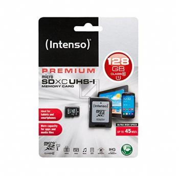 INTENSO MICRO SDXC KARTE UHS-I 128GB 3423491 10MB/s mit Adapter
