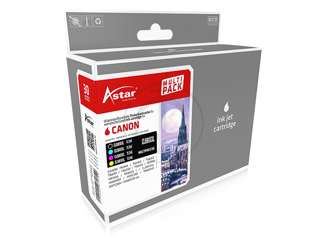 AS70007 ASTAR CAN. TS6150 TINTE (4) CMYK 1998C005 CLI581XXL 4x11,7ml