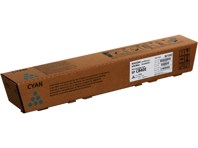 821262 RICOH SPC840DN TONER CYAN Type SPC840A 30.000Seiten