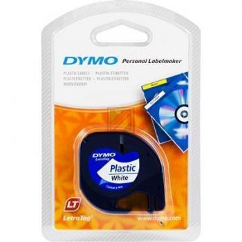 S0721660 DYMO Schriftband 12mm schwarz weiss 4 Meter PET