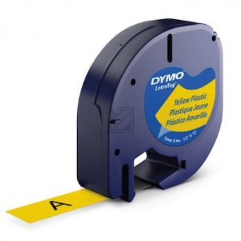 S0721620 DYMO Schriftband 12mm schwarz gelb 4 Meter 91202