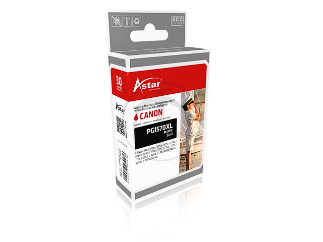 AS16001 ASTAR CAN. MG5750 TINTE BLK 0318C001/PGI570XL 500Seiten 22ml