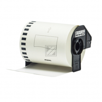 DK22246 BROTHER QL1100 Etikettenrolle 103mm weiss schwarz 30,48 Meter