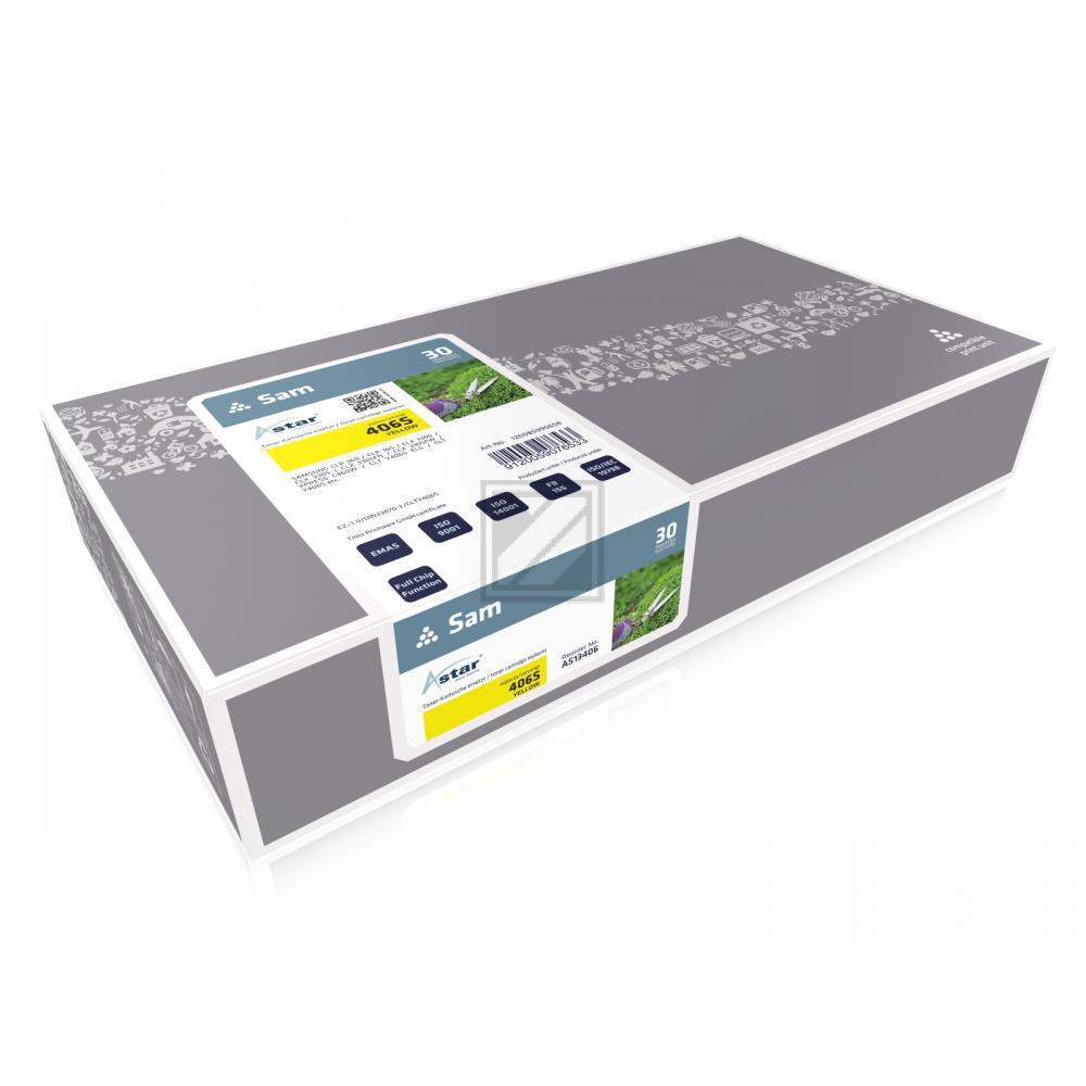 AS13406 ASTAR SAMSUNG CLTY406S CLP Toner yellow rebuilt 1000Seiten Chip