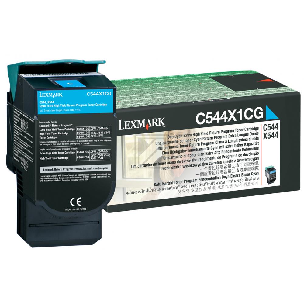 C544X1CG LEXMARK C54x/X54x Toner cyan return 4000Seiten