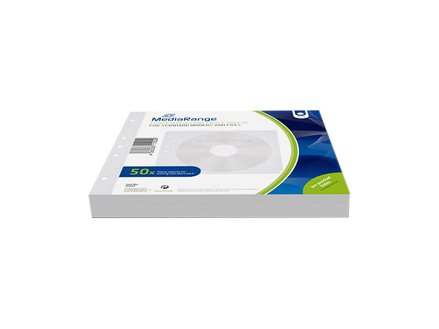 MEDIARANGE VLIESTASCHEN 2DISK (50) BOX60 Leerhuellen weiss