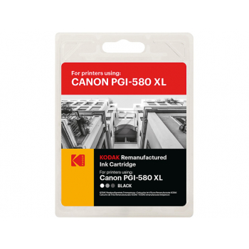 185C058030 KODAK CANON PGI580XL TR Tinte black HC rebuilt 400Seiten 22ml