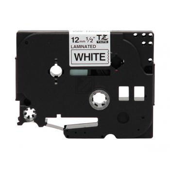 TZE315 BROTHER PT Schriftband 6mm schwarz weiss 8 Meter laminiert