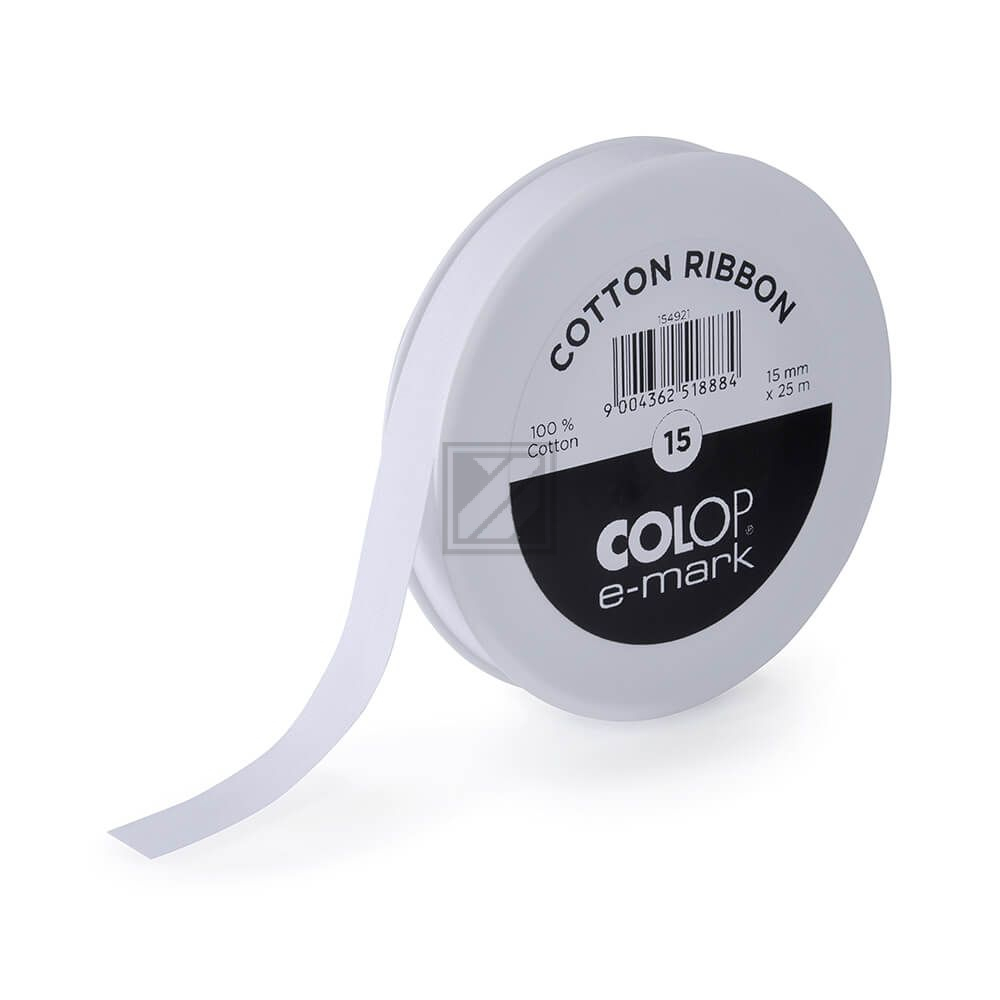154921 COLOP E-Mark Ribbon 15 Baumwolle 25m 15mm