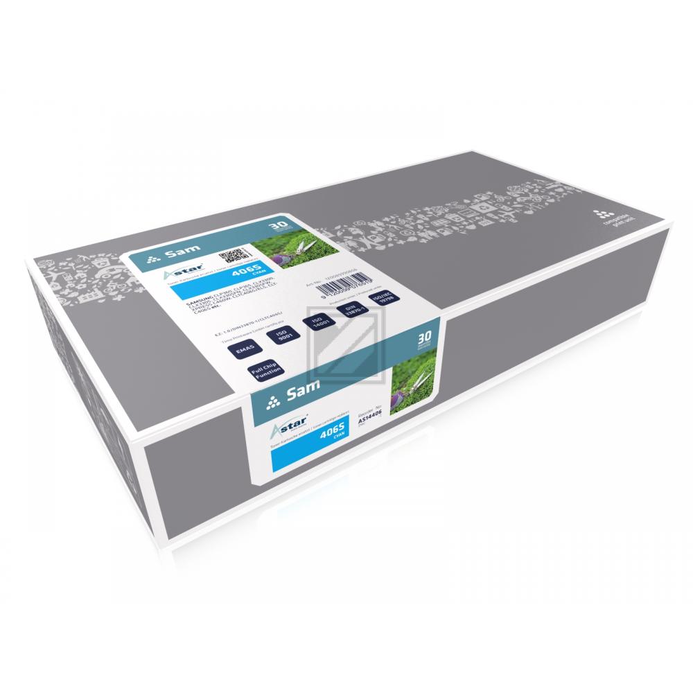 AS14406 ASTAR SAMSUNG CLTC406S CLP Toner cyan rebuilt 1000Seiten Chip