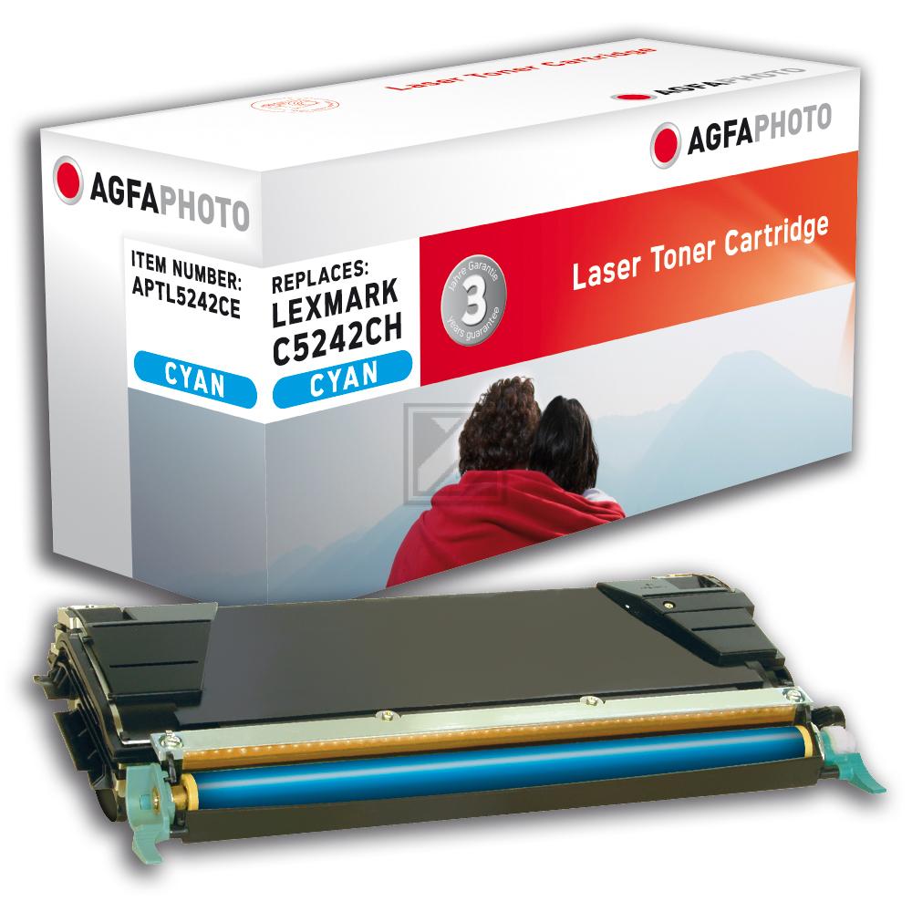 APTL5242CE AP LEXMARK 00C5240CH Optra C Toner cyan rebuilt 7000Seiten