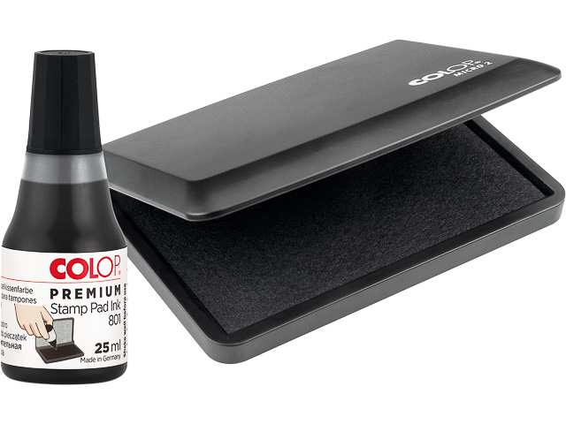 COLOP STEMPELKISSEN MICRO 2 SCHWARZ 151304 inkl. passender Farbflasche