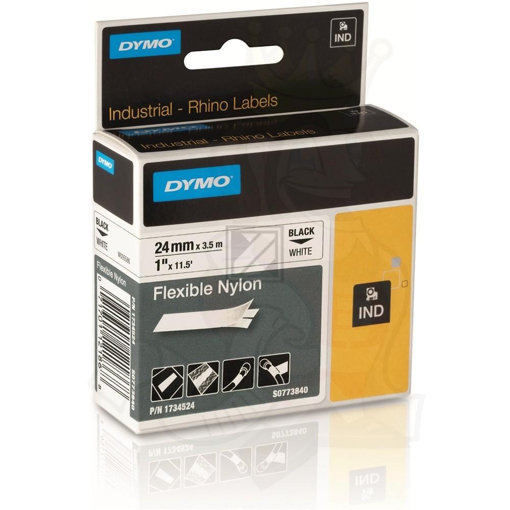 1734524 DYMO IND Schriftband 24mm schwarz weiss 3,5 Meter Nylon