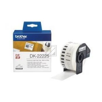 DK22210 BROTHER QL550 Etikettenrolle 29mm weiss schwarz 30,48 Meter permanent