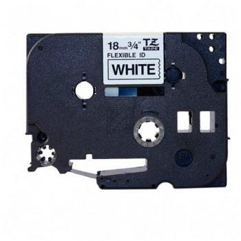 TZEFX241 BROTHER PT Schriftband 18mm weiss schwarz 8 Meter laminiert