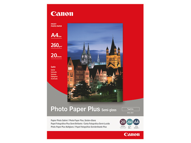 SG201 CANON FOTOPAPIER A4 1686B021 20Blatt 260gr glaenzend