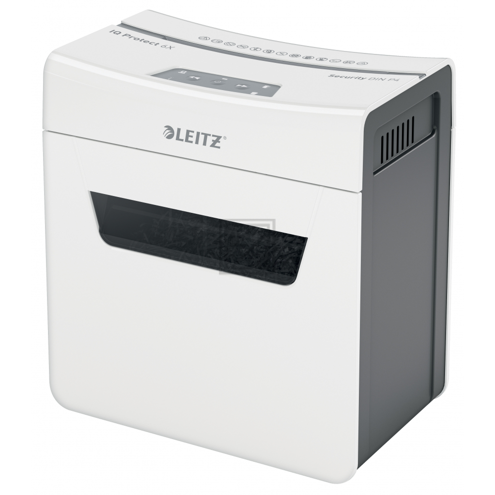 80900000 LEITZ IQ PROTECT 6X P4 Aktenvernichter Partikelschnitt 6Blt