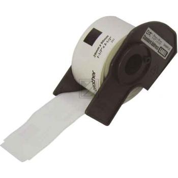 DK22205 BROTHER QL550 Etikettenrolle 62mm weiss schwarz 30,48 Meter permanent