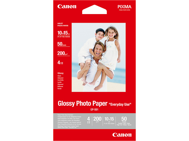 GP501 CANON FOTOPAPIER 10x15cm 0775B081 50Blatt 200gr glaenzend