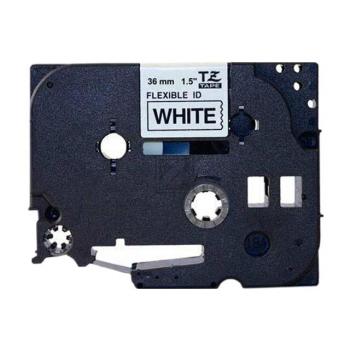 TZEFX261 BROTHER PT Schriftband 36mm weiss schwarz 8 Meter laminiert
