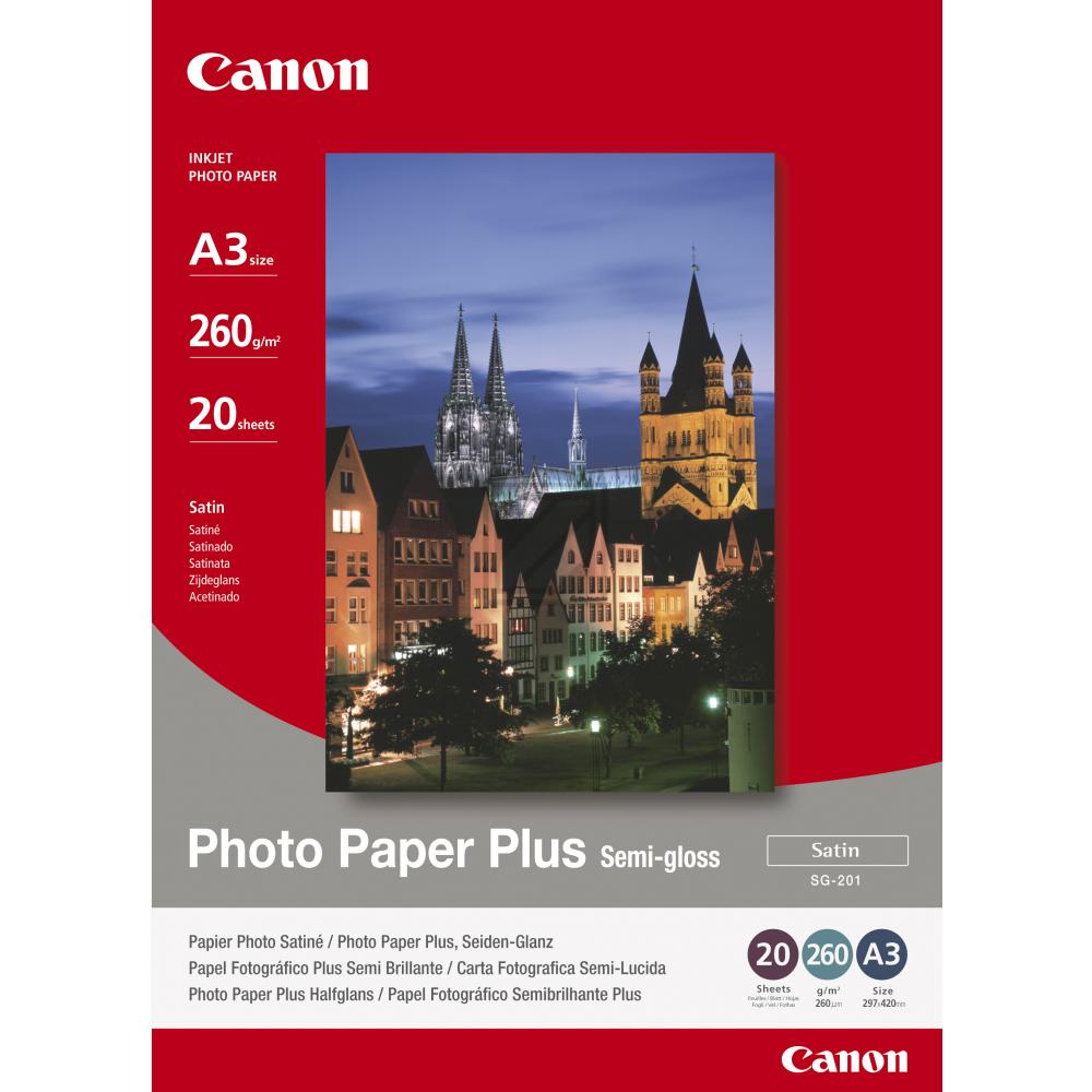 1686B026 CANON Fotopapier A3 (297x420mm) 20Blatt weiss SG201 260gr glaenzend