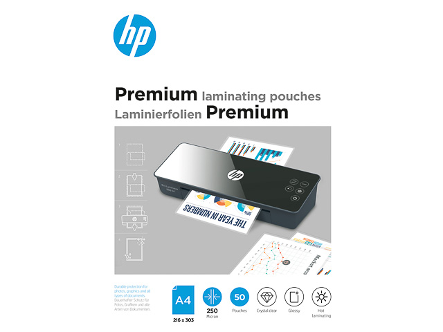 HP PREMIUM LAMINIERFOLIEN A4 9125 50Blatt 250mic