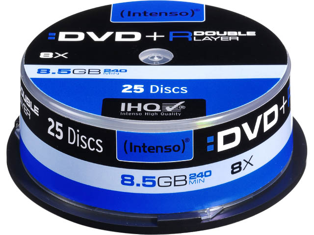 INTENSO DVD+R DL 8.5GB 8x (25) CB 4311144 Cake Box