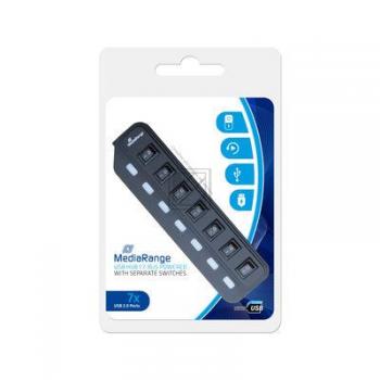 MEDIARANGE 7x USB 2.0 HUB MRCS504 Plug+Play