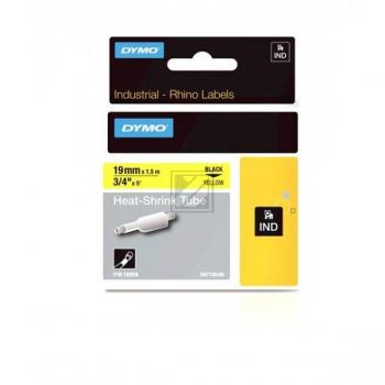 18058 DYMO IND Schrumpfschlauch 19mm schwarz gelb 1,5 Meter