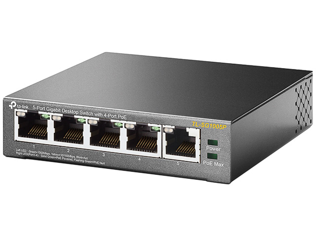 TP-LINK 5PORT GIGABIT SMART SWITCH TL-SG1005P 10/100/1000Mbs/Desktop