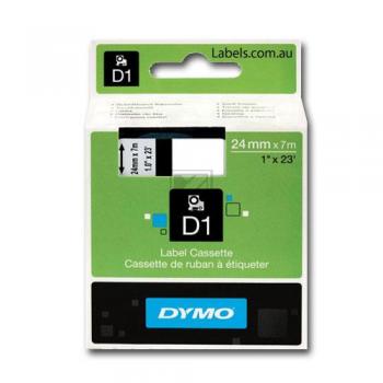 S0720920 DYMO D1 Schriftband 24mm schwarz klar 7 Meter