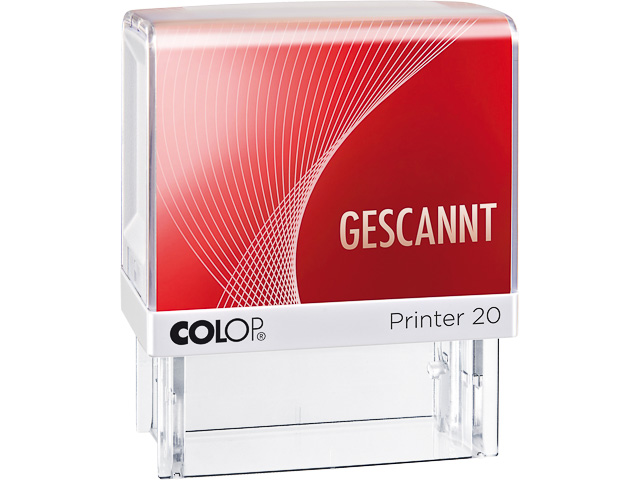 COLOP PRINTER 20 ROT LAGERTEXTSTEMPEL 151610 Text - Gescannt -