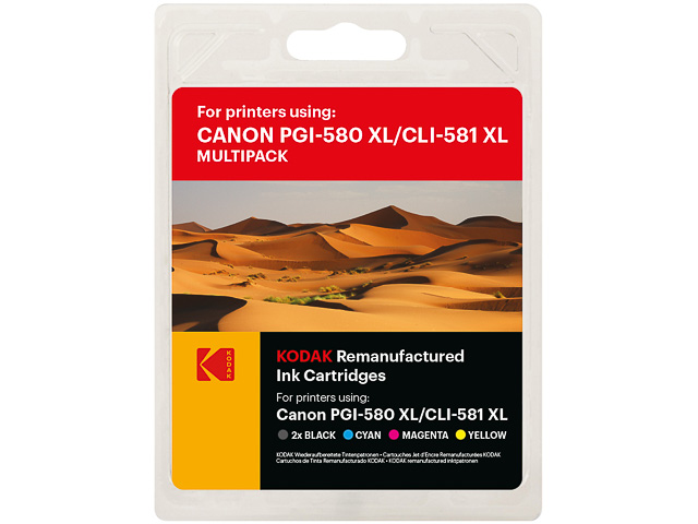 185C058168 KODAK CAN. TR7550 TINTE (5) PGI580XL CLI581XL 1x 22ml 4x 11ml cmykk
