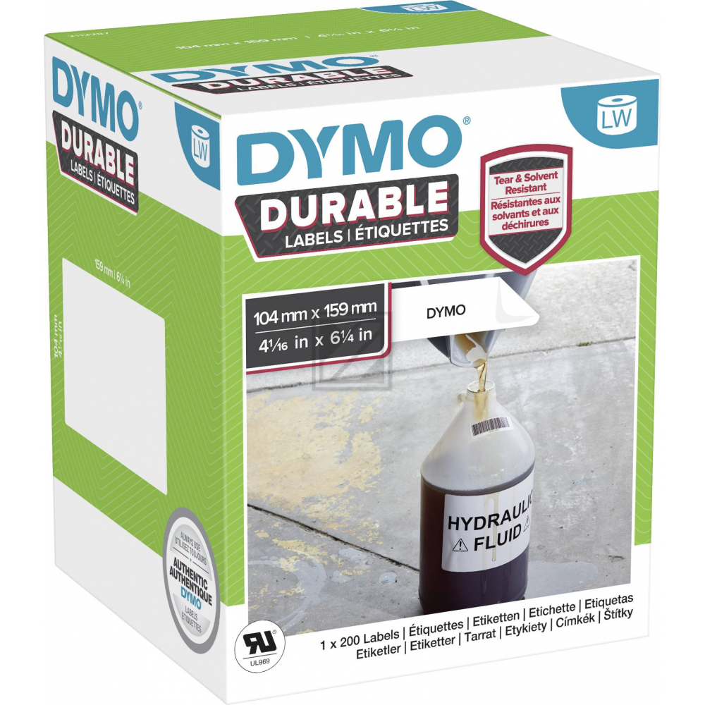 2112287 DYMO LW Adressetiketten 104x159mm weiss schwarz 200 Stück PP