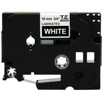TZE345 BROTHER PT Schriftband 18mm schwarz weiss 8 Meter laminiert