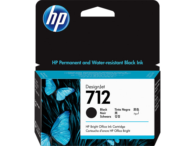 3ED70A HP DNJ T200 TINTE BLACK ST HP712 38ml Standard Kapazitaet