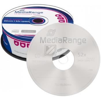 MEDIARANGE CDR80 700MB 52x (25) CB MR201 Cake Box UV-bestaendig