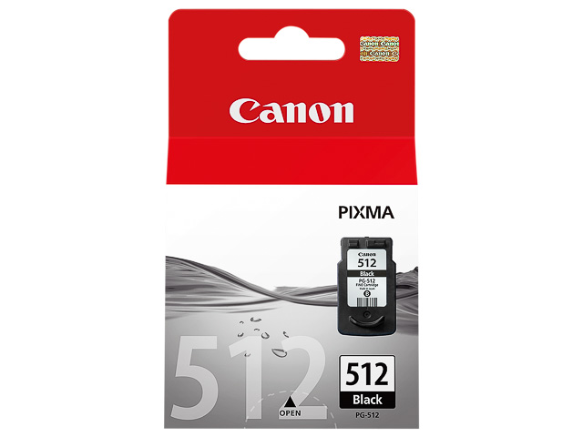 PG512 CANON MP240 TINTE BLACK HC 2969B001 Nr.512 15ml 400Seiten hohe Kap.