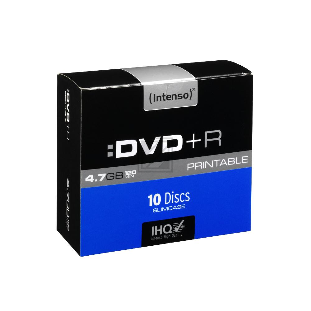 INTENSO DVD+R 4.7GB 16x IW (10) SC 4811652 Slim Case inkjet printable