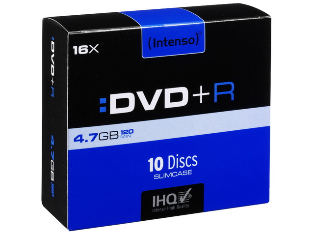 INTENSO DVD+R 4.7GB 16x (10) SC 4111652 Slim Case