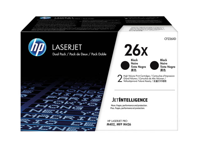 CF226XD HP LJ PRO M402 CARTR (2) BLK HC HP26X 2x9000Seiten hohe Kapazitaet