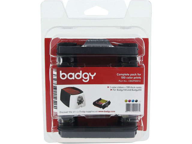 EVOLIS BADGY CONSUMABLE PACK CBGP0001C FBK YMCKO 100Drucke+100Karten