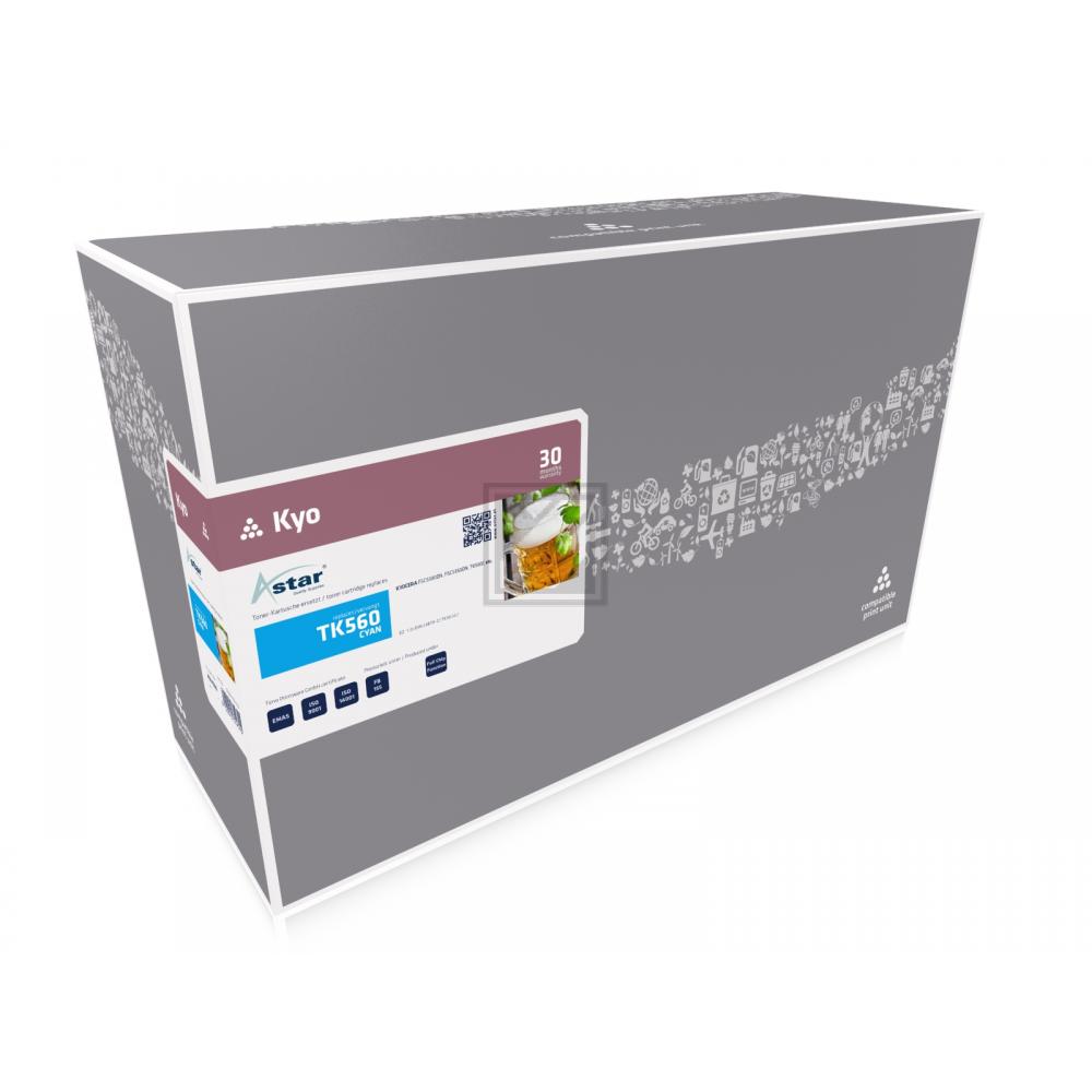 AS14560 ASTAR KYOCERA TK560 FSC Toner cyan rebuilt 10.000Seiten Chip