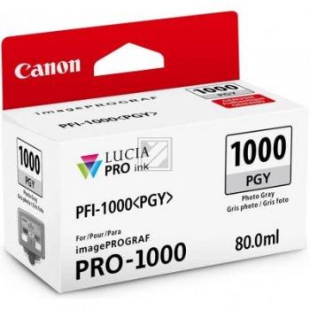 0553C001 CANON PFI1000PGY IPF Fototinte photo grey 3165Seiten 80ml