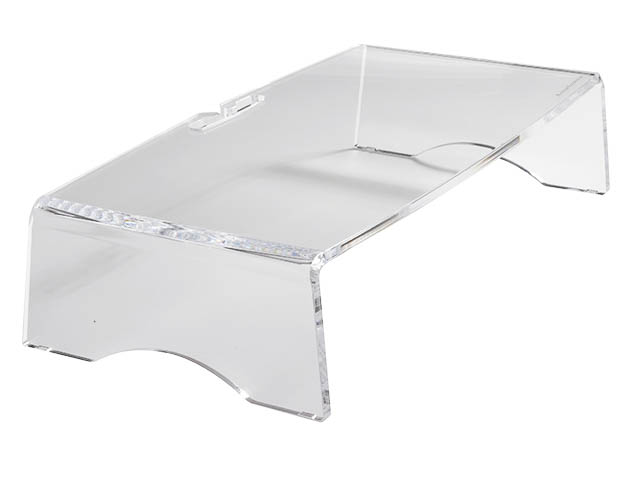 BNEQR90 BAKKER Q-riser 90 Monitorstaender 15kg einzeln transparent