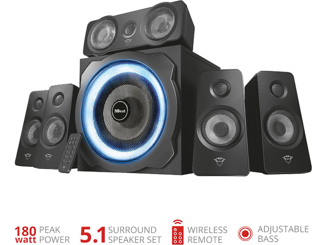 TRUST GXT658 TYTAN 5.1 LAUTSPRECHER SET 21738 schwarz