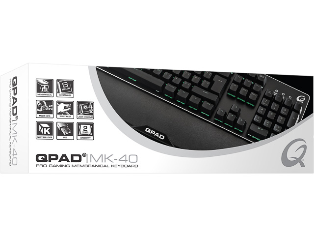 QPAD MK40-DE PRO GAMING TASTATUR 9J.P7N81.K0GG Kabel/schwarz/RGB