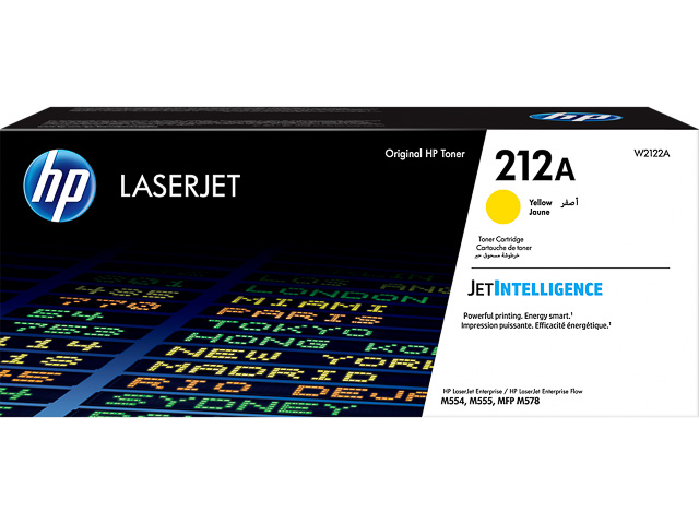 W2122A HP CLJ M554 TONER YEL ST HP212A 4500Seiten Standard Kapazitaet