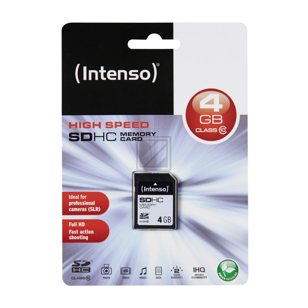 INTENSO SDHC KARTE 4GB 3411450 Klasse 10