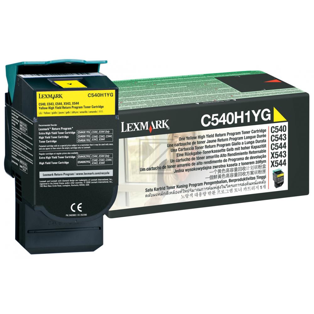 C540H1YG LEXMARK C54x/X54x Toner yellow HC return 2000Seiten